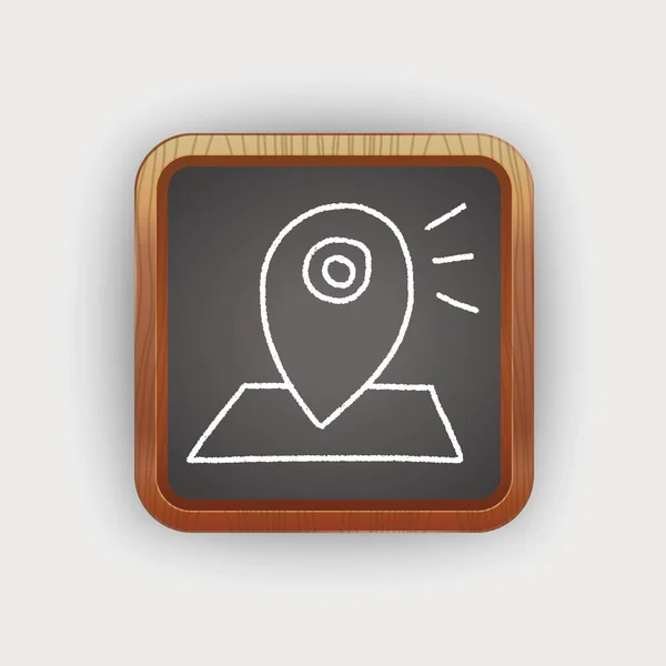 Doodle locatie — Stockvector