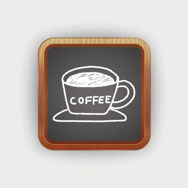 Кофе с дудлом — стоковый вектор