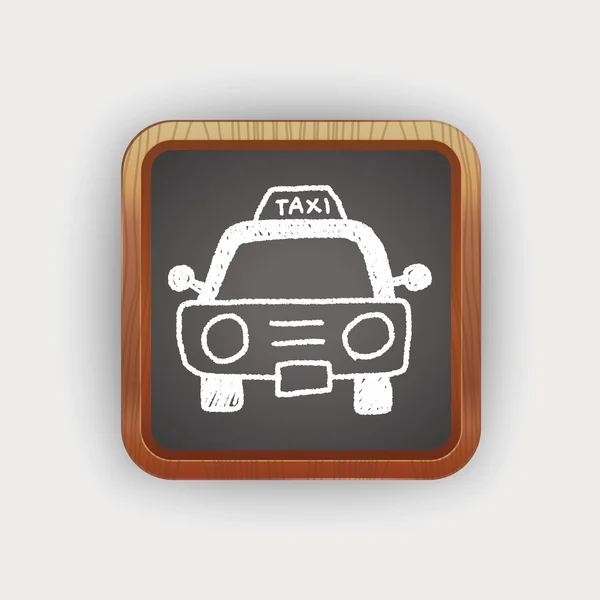 Taxi doodle drawing — Stock Vector