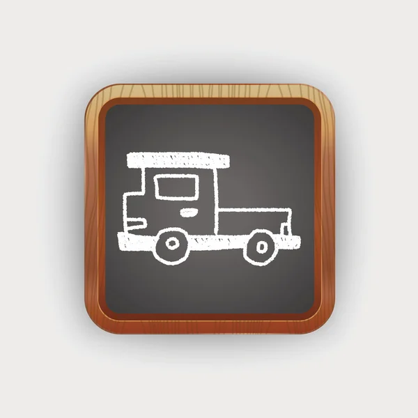 Dessin doodle camion — Image vectorielle