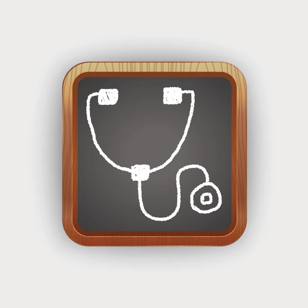 Dessin de doodle stéthoscope — Image vectorielle