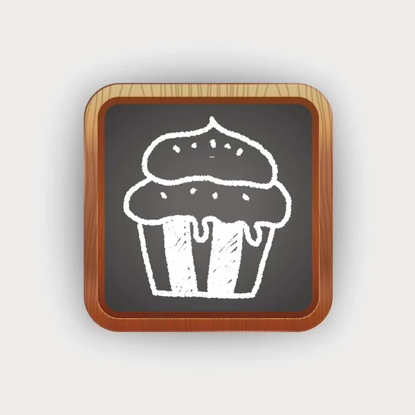 Cupcake doodle σχέδιο — Διανυσματικό Αρχείο
