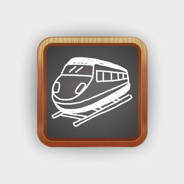 Doodle trein — Stockvector