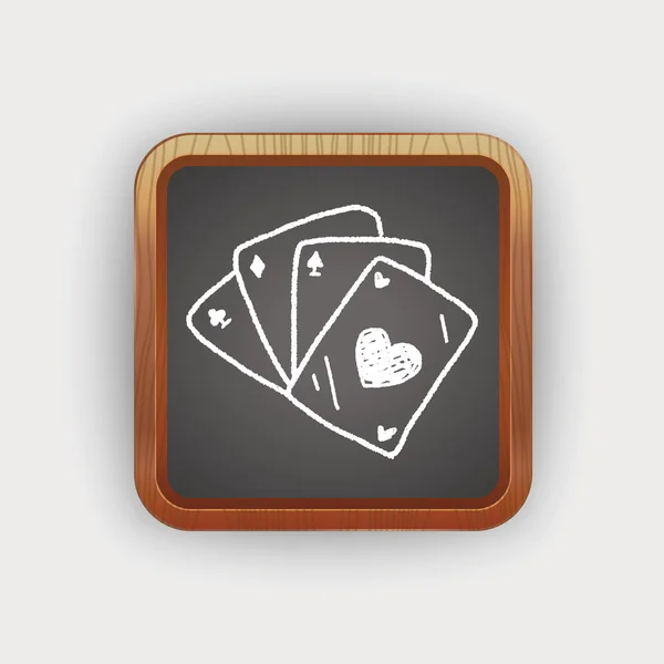 Doodle πόκερ — Διανυσματικό Αρχείο