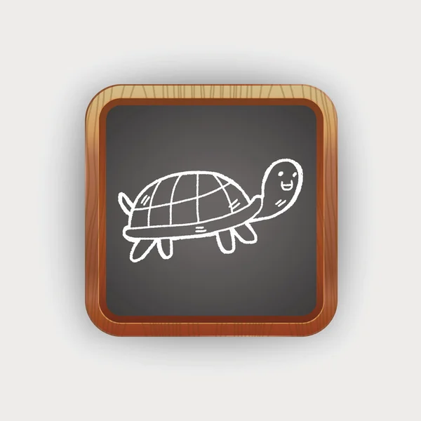 Doodle želva — Stockový vektor