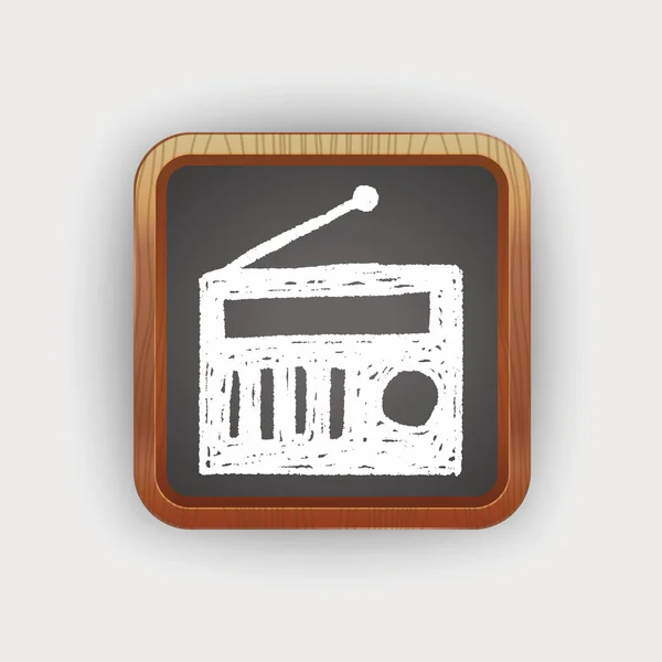 Disegno radio doodle — Vettoriale Stock