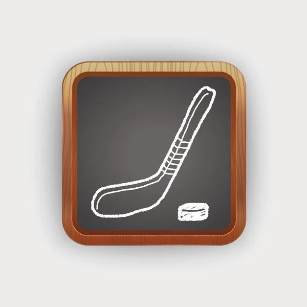 Gribouille de hockey — Image vectorielle