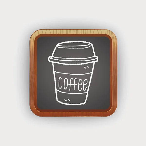 Doodle de café — Vetor de Stock