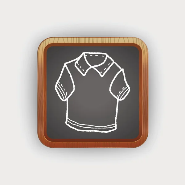 Polo shirt doodle — Stock Vector