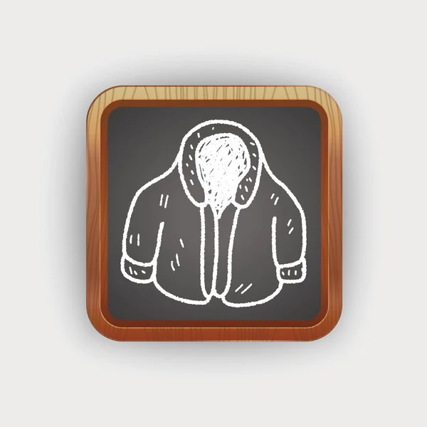 Cappotto invernale doodle — Vettoriale Stock