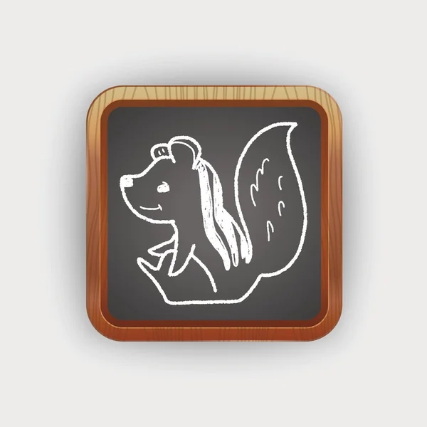 Eekhoorn doodle — Stockvector