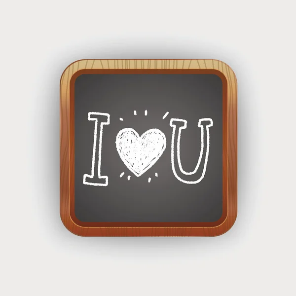 I love you doodle — Stock Vector