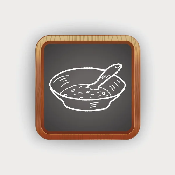 Soup doodle — Stock Vector