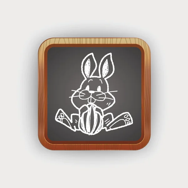 Easter bunny doodle — Stockvector