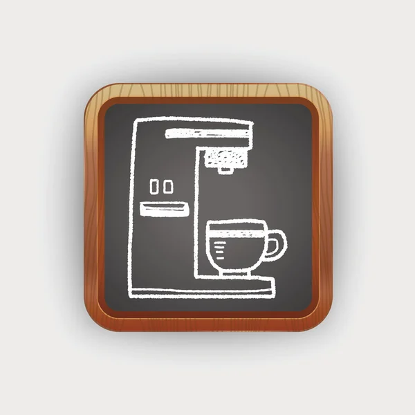 Koffie-/ theevoorzieningen-doodle — Stockvector