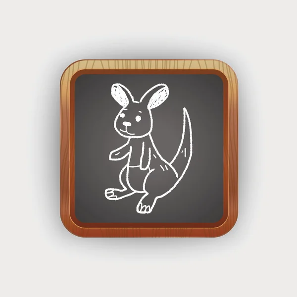 Kangoeroe doodle — Stockvector