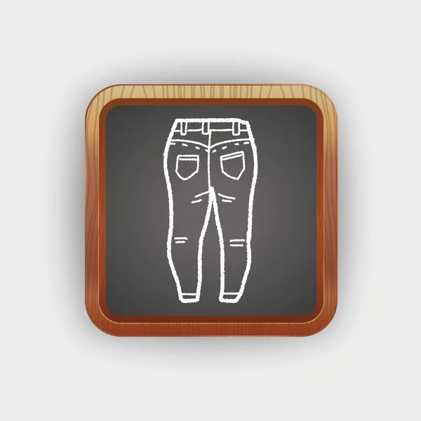 Doodle jeans — Vetor de Stock