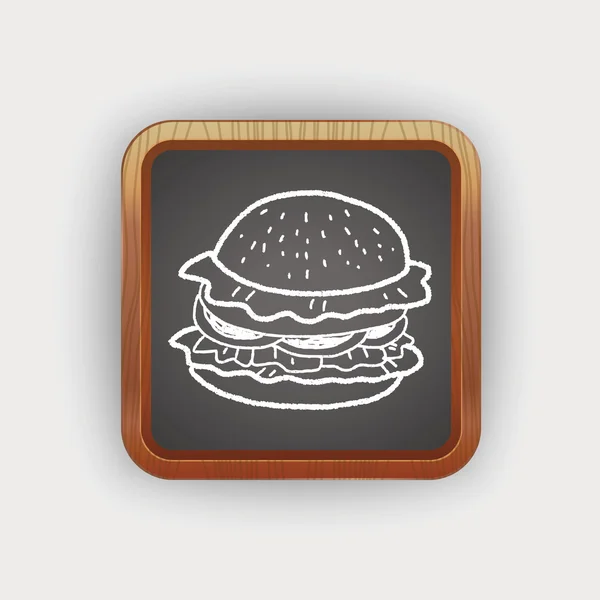 Doodle hamburger — Stockvector