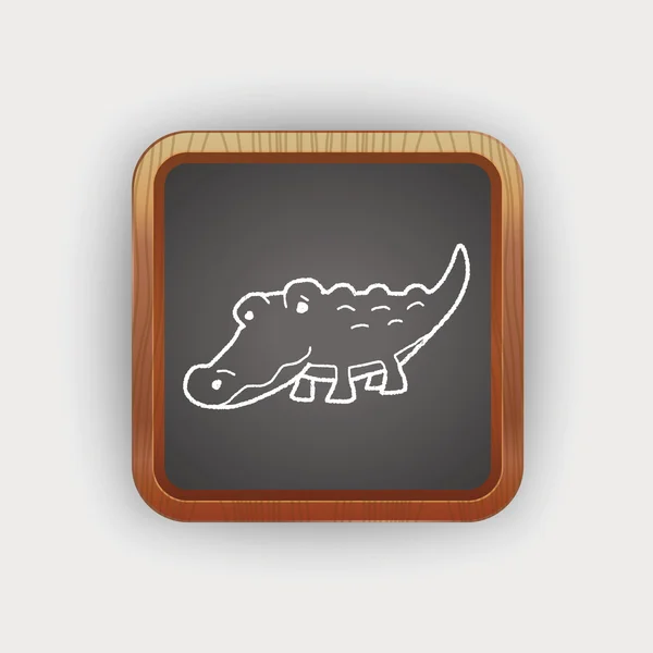 Krokodýl doodle — Stockový vektor