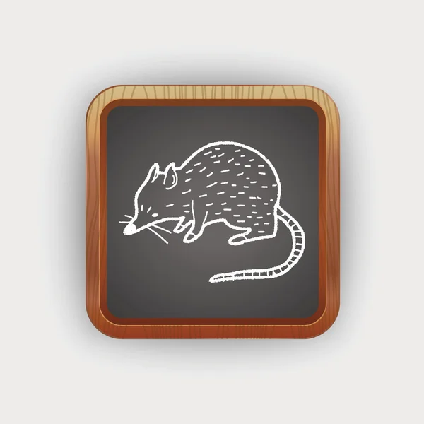 Muis doodle — Stockvector