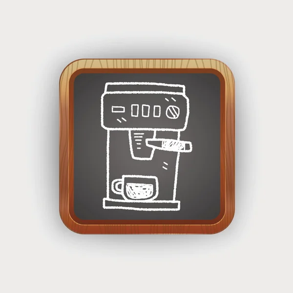 Coffee machine doodle — Stock Vector
