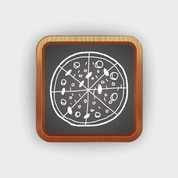 Doodle Pizza — Stock Vector