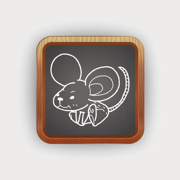 Muis doodle — Stockvector