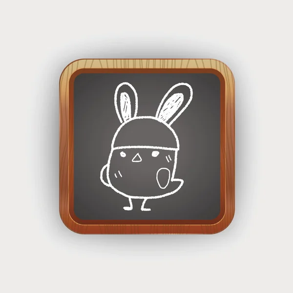 Easter bunny doodle — Stockvector