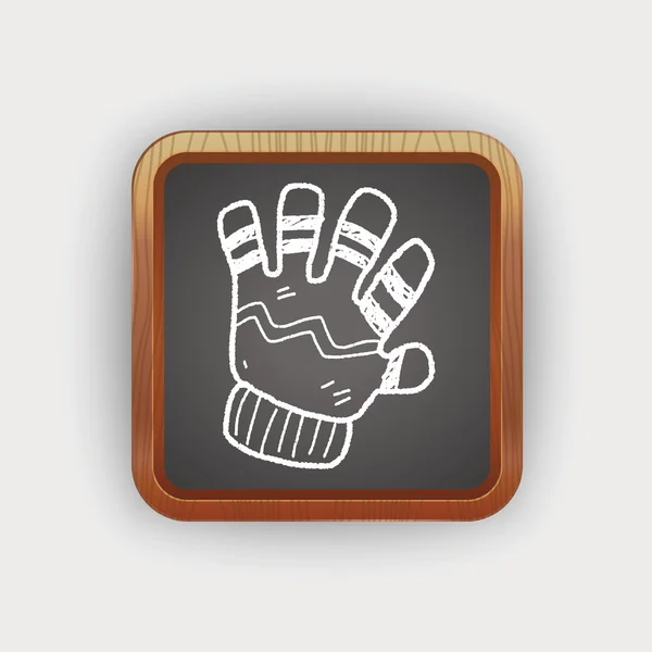 Guantes de invierno garabato — Vector de stock