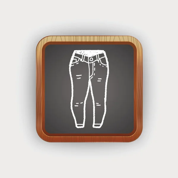 Doodle jeans — Vetor de Stock