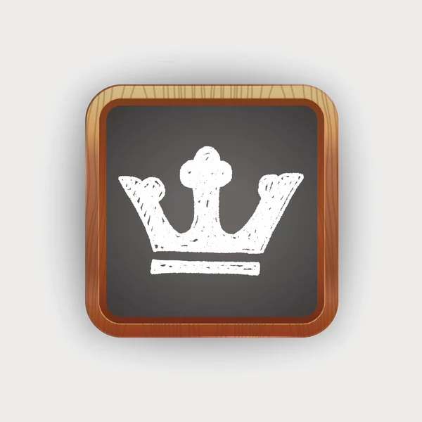 Doodle king crown — Stock vektor