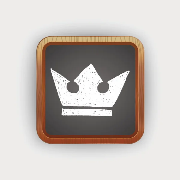 Doodle king crown — Stock Vector