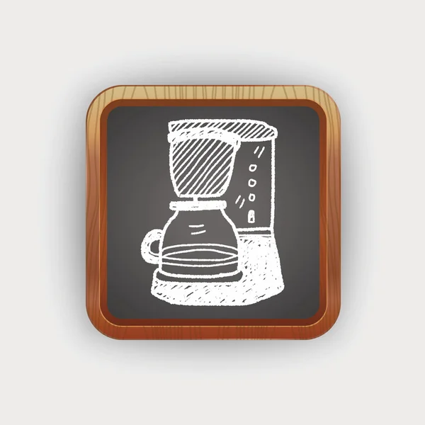 Koffie-/ theevoorzieningen-doodle — Stockvector