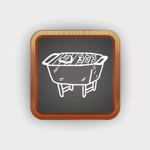 BBQ doodle — Stockový vektor
