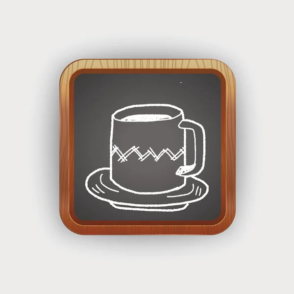 Koffiekop doodle — Stockvector