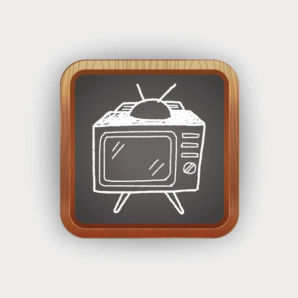 Doodle de tv — Vetor de Stock