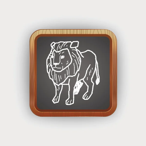 Garabato león — Vector de stock