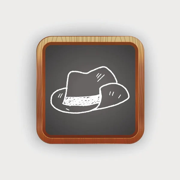 Doodle hatt — Stock vektor