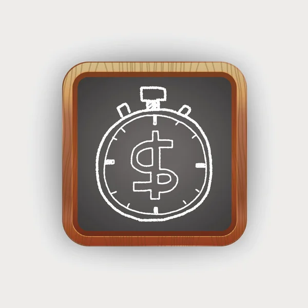 Le temps est l'argent doodle — Image vectorielle