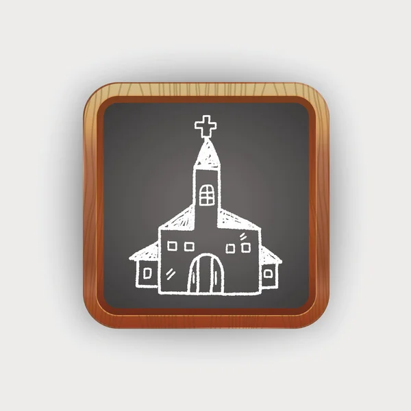 Doodle chiesa — Vettoriale Stock