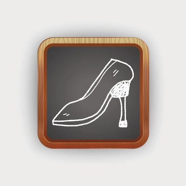 Zapatos de tacón alto doodle — Vector de stock