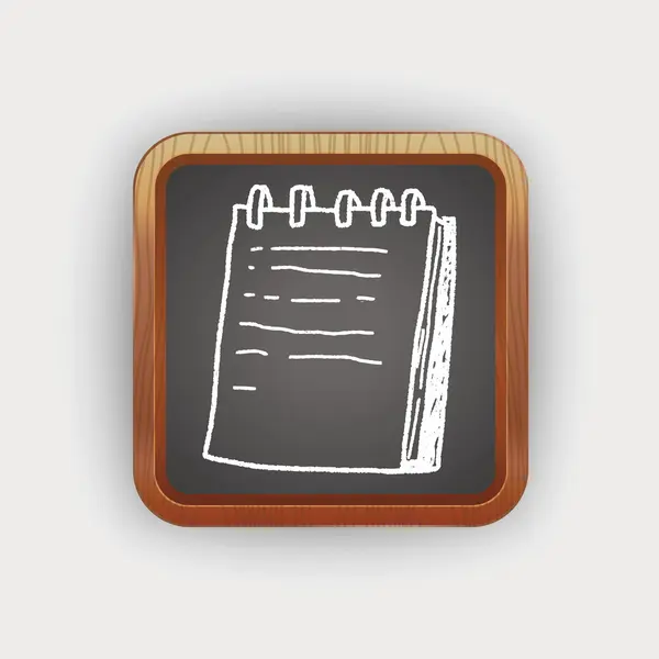 Doodle notebook — Stock vektor