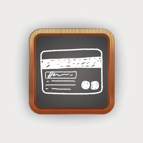 Doodle creditcard — Stockvector