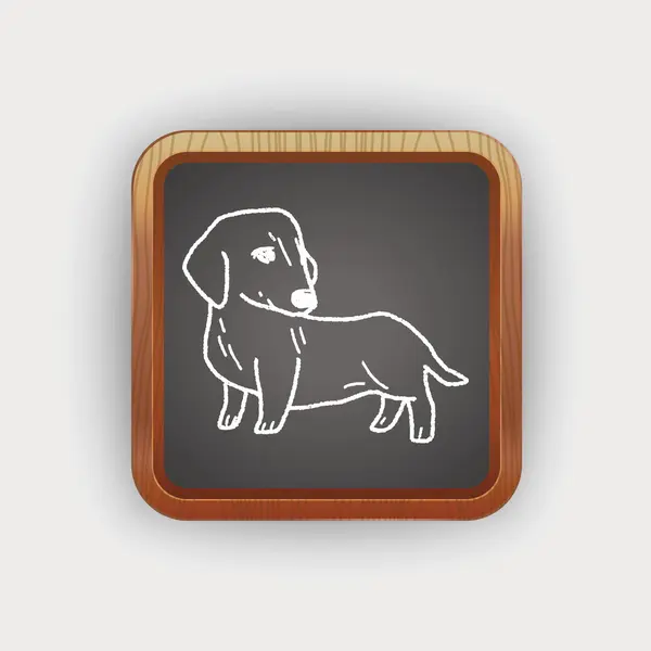 Hond doodle — Stockvector