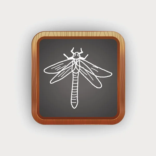 Dragonfly doodle — Stock Vector