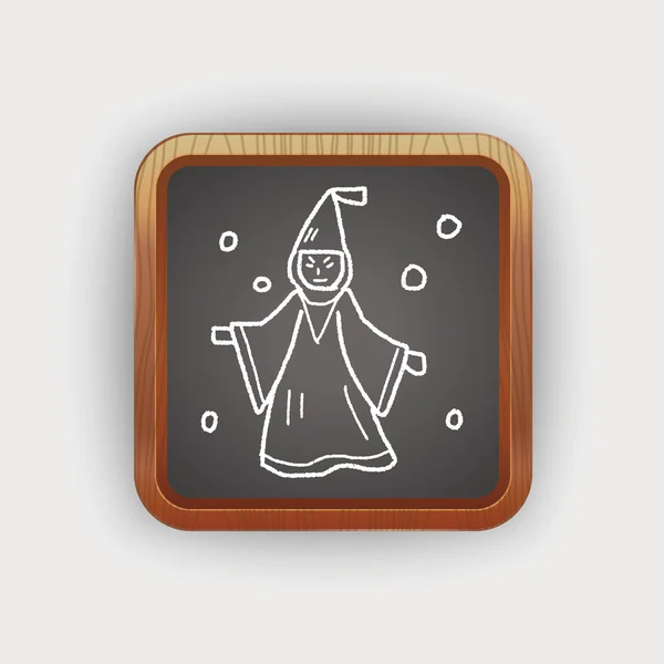 Wizard doodle — Stock Vector
