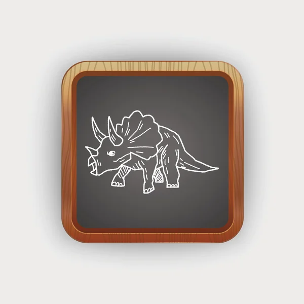 Triceratops dinosaurus doodle — Stockvector