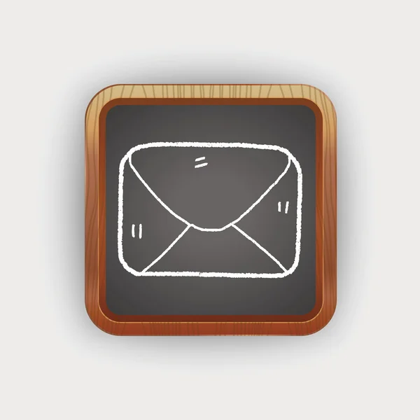 Doodle envoyer un mail — Image vectorielle