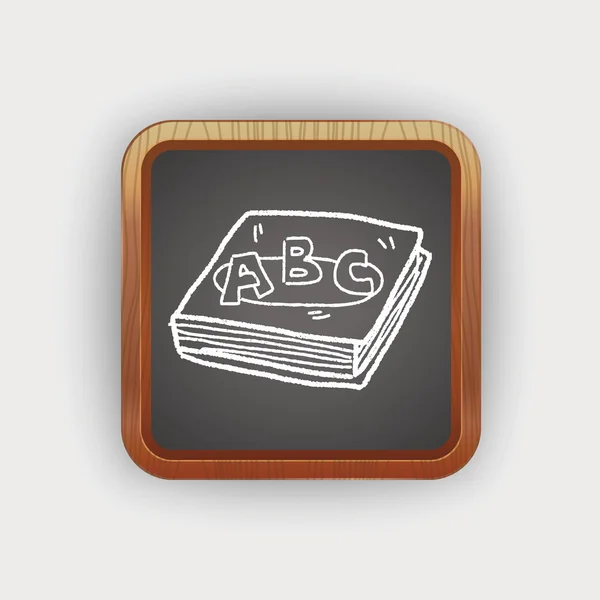 Abc livre doodle — Image vectorielle