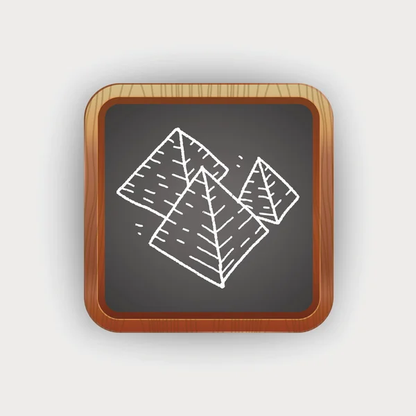 Pyramide doodle — Image vectorielle